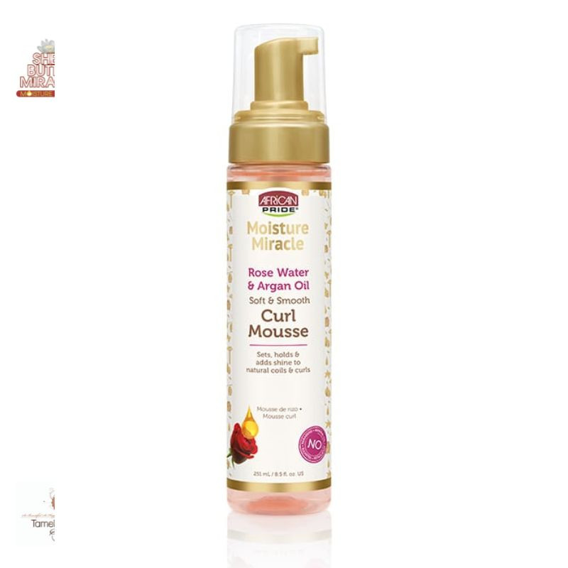 African Pride Moisture Miracle Rose Water & Argan Oil Curl Mousse