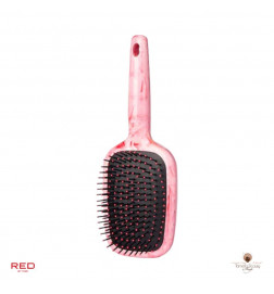 Brosse Ronde à Palette Carrée Marblous Red by Kiss côté